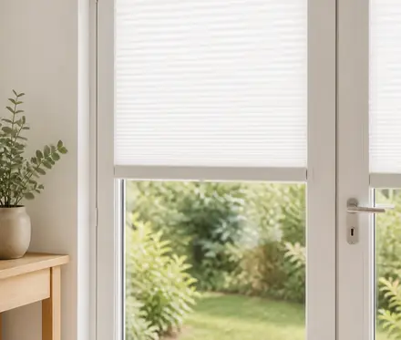 Perfect fit blinds fitted in a warm domestic room